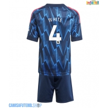 Camisa de time de futebol Arsenal Ben White #4 Replicas 2º Equipamento Infantil 2025-26 Manga Curta (+ Calças curtas)